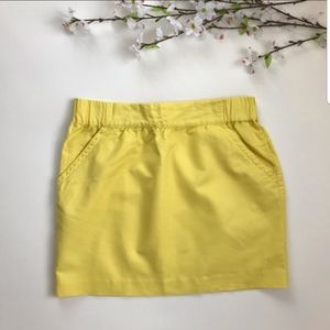 Banana Republic Skirt Yellow 10 Linen & Cotton
